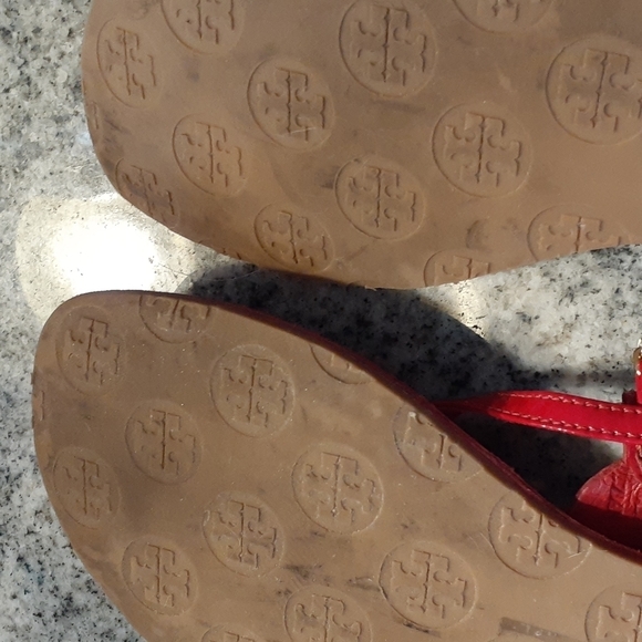 TORY burch women's ali equestrian thong sandals pink flats, size 7.5 - Picture 13 of 15